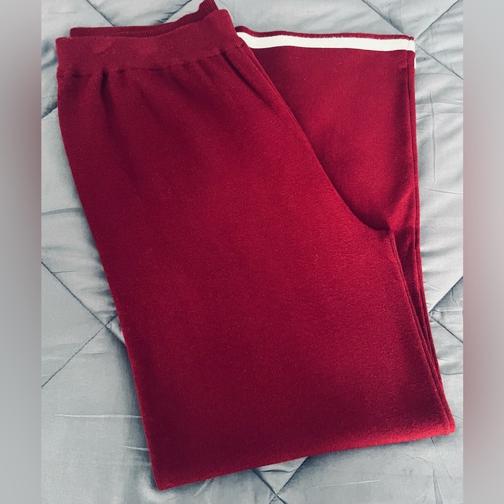 NWT PRETTYGARDEN Women’s 2-piece Wine Red Long-Sleeve Knit Outfit. Size: XL - Picture 7 of 13